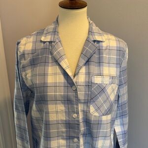 Barbour Etta blue plaid nightshirt.